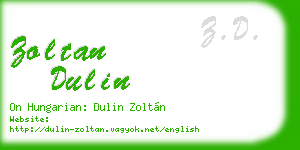 zoltan dulin business card